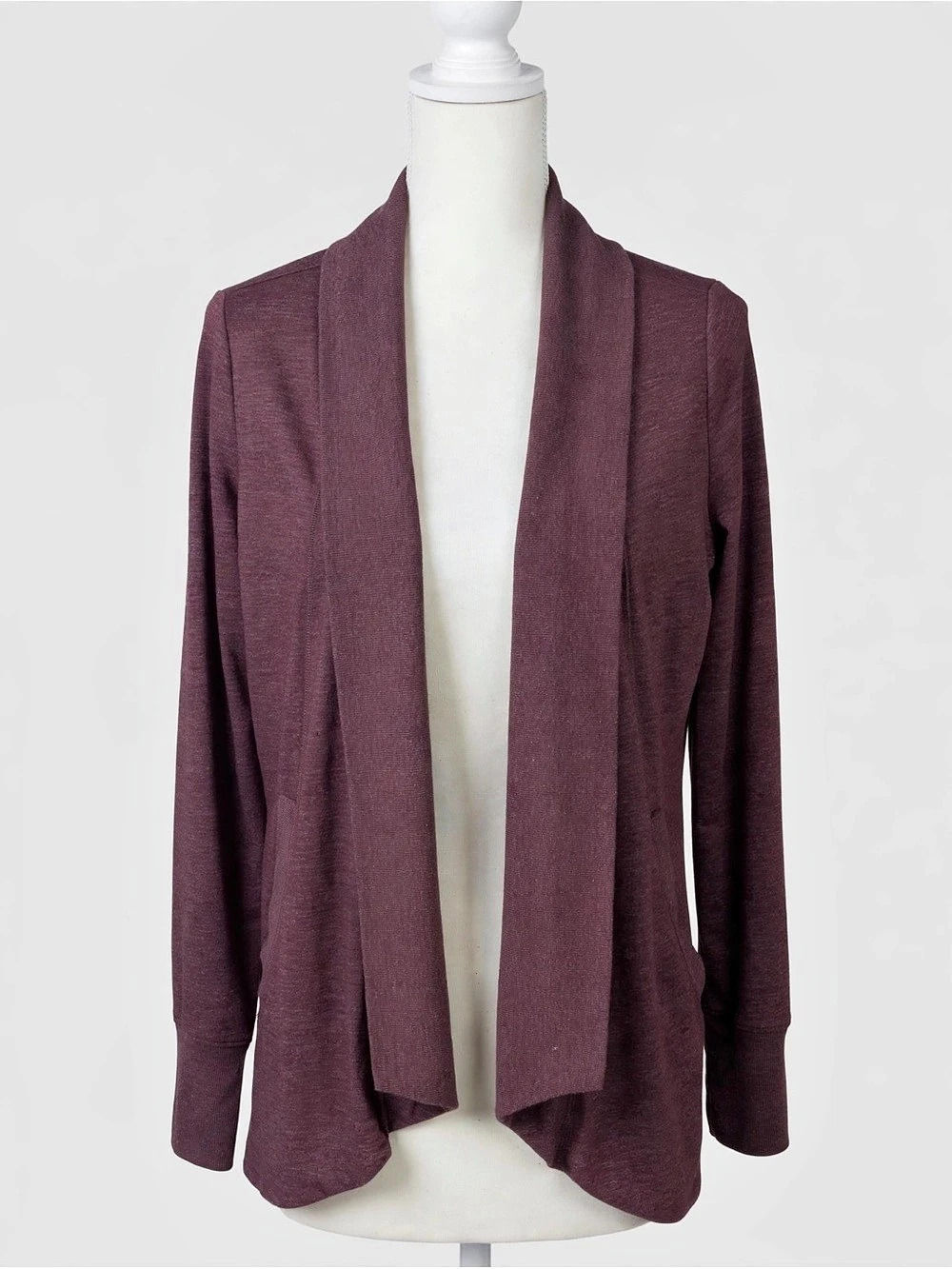 Purple Open Front Cardigan